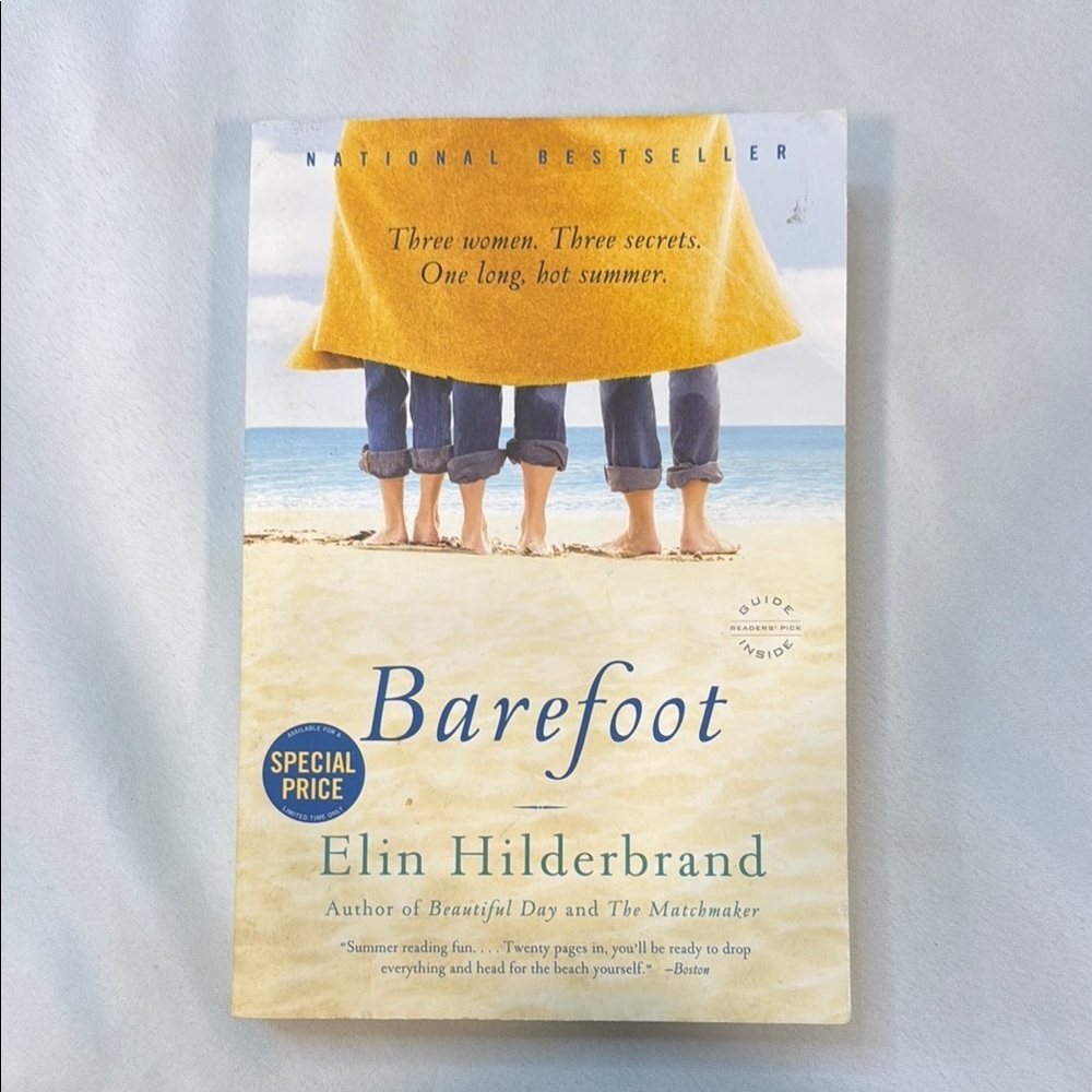 Barefoot Book by Best Selling Author, Elin Hilderbrand, Fiction, Beach Read
